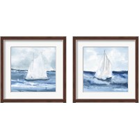 Framed 'Sailboats  2 Piece Framed Art Print Set' border=