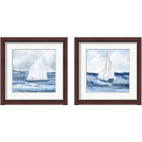 Framed 'Sailboats  2 Piece Framed Art Print Set' border=