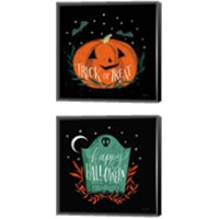 Framed 'Cute Halloween 2 Piece Canvas Print Set' border=