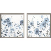 Framed 'Dancing Flowers 2 Piece Framed Art Print Set' border=