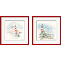 Framed 'Seaside Journey 2 Piece Framed Art Print Set' border=