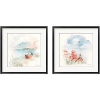 Framed 'Seaside Journey 2 Piece Framed Art Print Set' border=