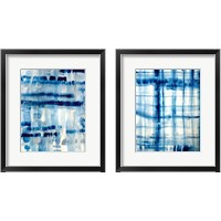 Framed 'Indigo Stripes 2 Piece Framed Art Print Set' border=