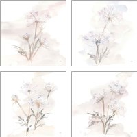 Framed 'Queen Annes Lace 4 Piece Art Print Set' border=