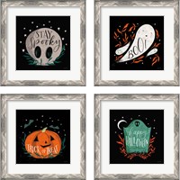 Framed 'Cute Halloween 4 Piece Framed Art Print Set' border=