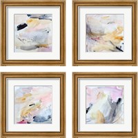 Framed 'Gestures 4 Piece Framed Art Print Set' border=