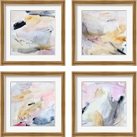 Framed 'Gestures 4 Piece Framed Art Print Set' border=