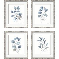 Framed 'Dancing Leaves 4 Piece Framed Art Print Set' border=