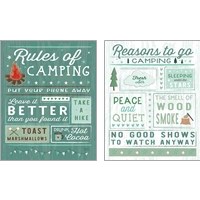 Framed 'Comfy Camping 2 Piece Art Print Set' border=