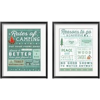 Framed 'Comfy Camping 2 Piece Framed Art Print Set' border=