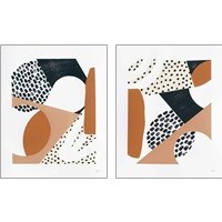 Framed 'Luminous Tumble Warm 2 Piece Art Print Set' border=