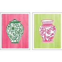 Framed 'Chinoiserie  2 Piece Art Print Set' border=