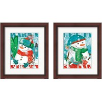 Framed 'Snowy Fun 2 Piece Framed Art Print Set' border=