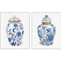 Framed 'Flora Chinoiserie 2 Piece Art Print Set' border=