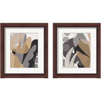 Framed 'Neutral Abstract 2 Piece Framed Art Print Set' border=