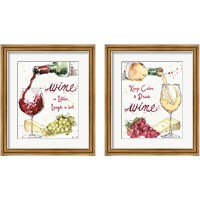 Framed 'Oaked and Aged  2 Piece Framed Art Print Set' border=