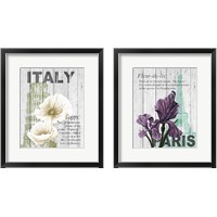 Framed 'City Floral 2 Piece Framed Art Print Set' border=