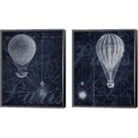 Framed 'Hot Air over Paris 2 Piece Canvas Print Set' border=