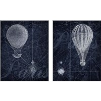 Framed 'Hot Air over Paris 2 Piece Art Print Set' border=