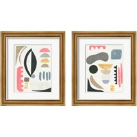 Framed 'Mixed Shapes 2 Piece Framed Art Print Set' border=