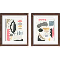 Framed 'Mixed Shapes 2 Piece Framed Art Print Set' border=