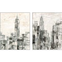 Framed 'Manhattan Neutral 2 Piece Art Print Set' border=