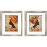 Framed 'African Beauty 2 Piece Framed Art Print Set' border=