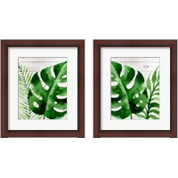 Framed 'Banana Leaf 2 Piece Framed Art Print Set' border=