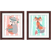 Framed 'Tribal Fox Girl  2 Piece Framed Art Print Set' border=