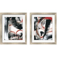 Framed 'LPs in 33 Red 2 Piece Framed Art Print Set' border=