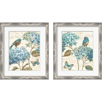 Framed 'Blue Garden 2 Piece Framed Art Print Set' border=