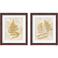 Framed 'Golden Fern 2 Piece Framed Art Print Set' border=