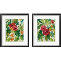 Framed 'Tropical Jewels 2 Piece Framed Art Print Set' border=