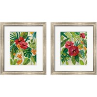 Framed 'Tropical Jewels 2 Piece Framed Art Print Set' border=