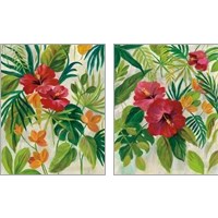 Framed 'Tropical Jewels 2 Piece Art Print Set' border=