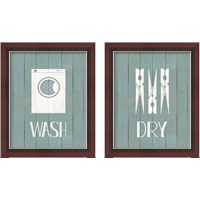 Framed 'Wash House Laundry 2 Piece Framed Art Print Set' border=