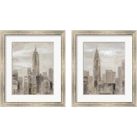 Framed 'City Blocks 2 Piece Framed Art Print Set' border=