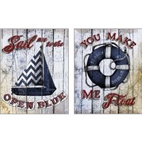 Framed 'Nautical 2 Piece Art Print Set' border=