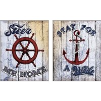 Framed 'Nautical 2 Piece Art Print Set' border=