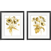 Framed 'Celebration d Or I with Gray 2 Piece Framed Art Print Set' border=