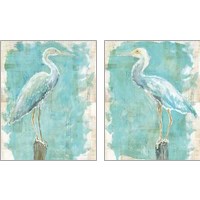 Framed 'Coastal Egret 2 Piece Art Print Set' border=