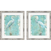 Framed 'Coastal Egret 2 Piece Framed Art Print Set' border=