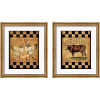 Framed 'Farm Signs 2 Piece Framed Art Print Set' border=