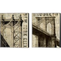 Framed 'Vintage NY 2 Piece Canvas Print Set' border=