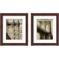 Framed 'Vintage NY 2 Piece Framed Art Print Set' border=