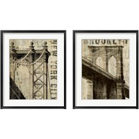 Framed 'Vintage NY 2 Piece Framed Art Print Set' border=