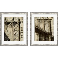 Framed 'Vintage NY 2 Piece Framed Art Print Set' border=