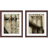 Framed 'Vintage NY 2 Piece Framed Art Print Set' border=