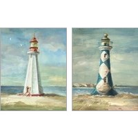 Framed 'Lighthouse 2 Piece Art Print Set' border=