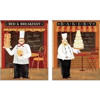 Framed 'Chef's Specialties 2 Piece Art Print Set' border=